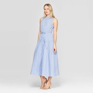 Who What Wear High Neck Button Down Dress
